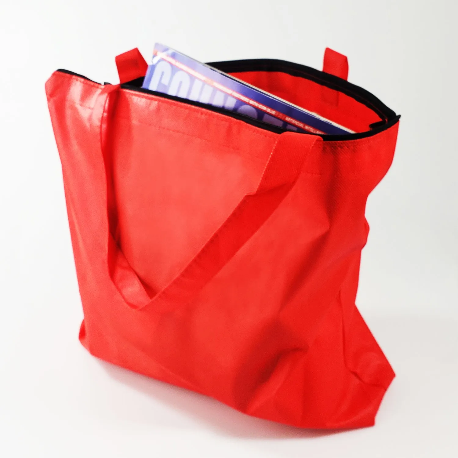 300 ct Zippered Promo Convention Tote Bag with Gusset - By Case