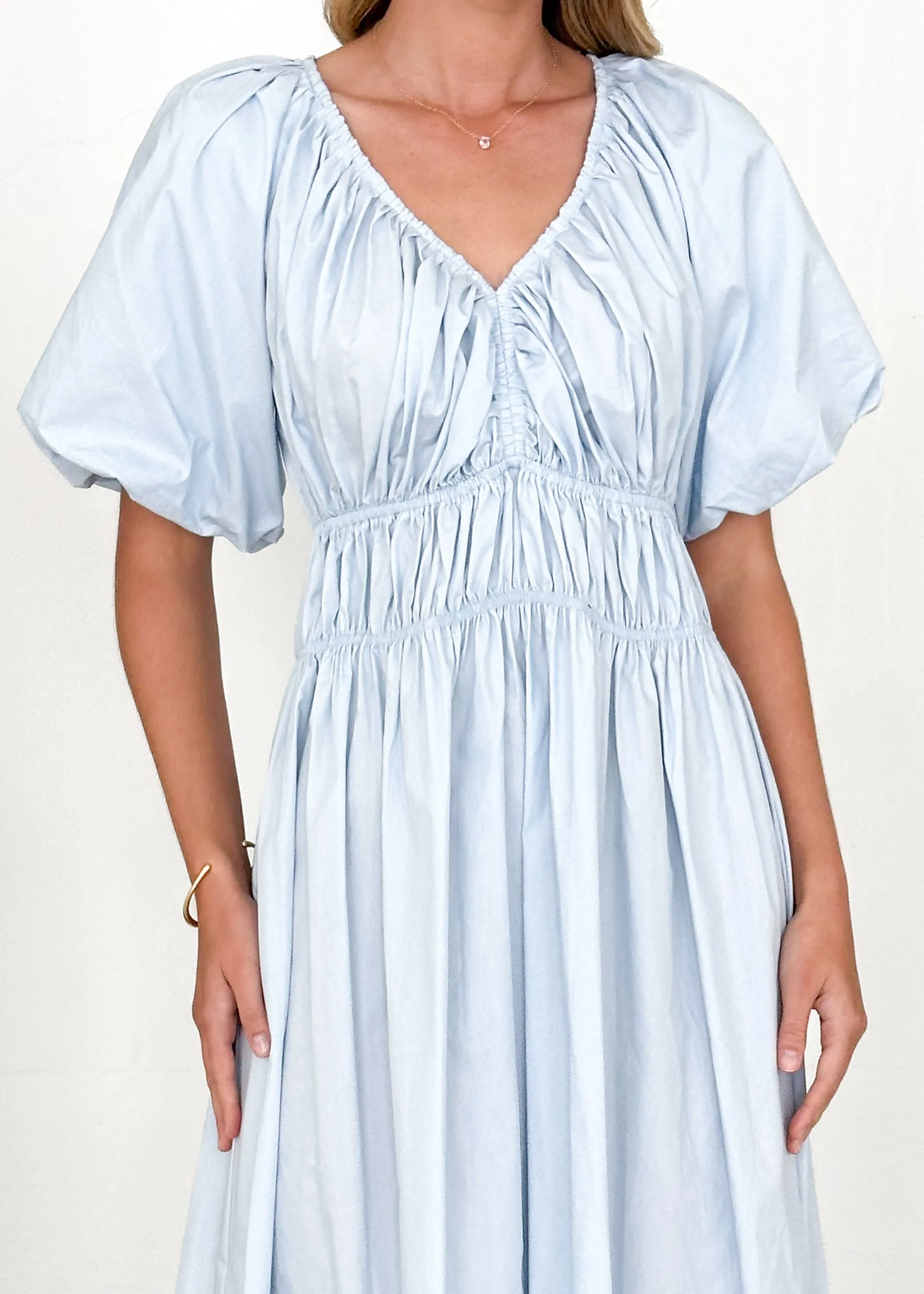 Angolo Midi Dress - Baby Blue