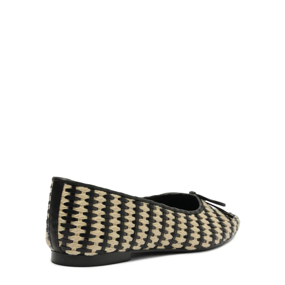 Arissa Straw Flat in Black