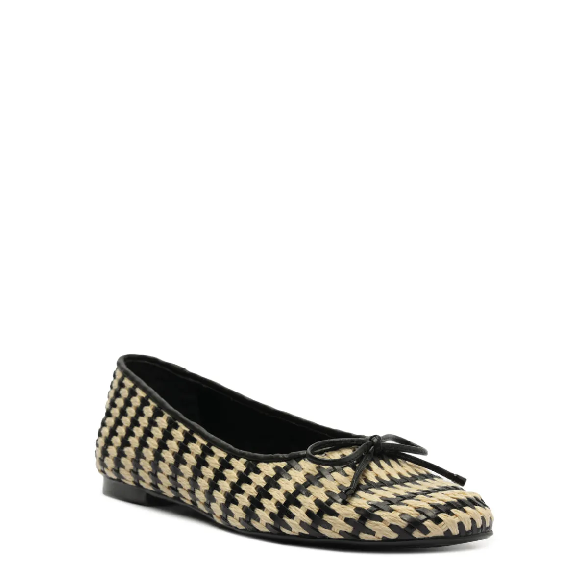 Arissa Straw Flat in Black