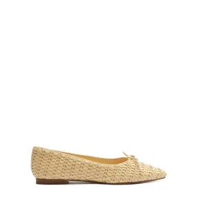 Arissa Straw Flat in Pearl