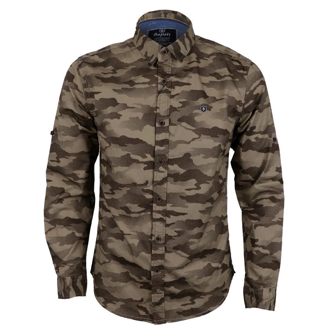 Badgley Camo Royal Designed Long Sleeve Shirt