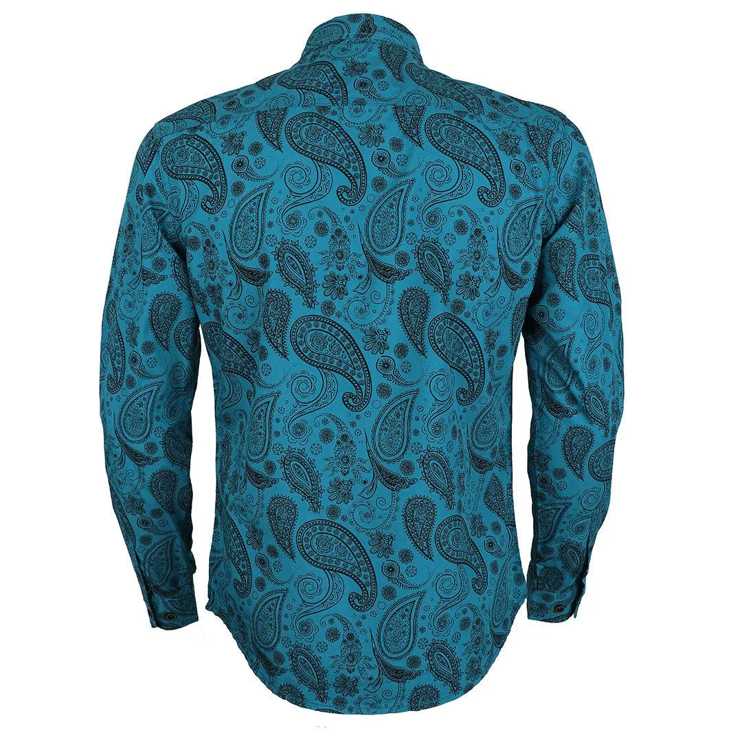 Badgley Rich Closet Trendy Blue Long Sleeve Shirt