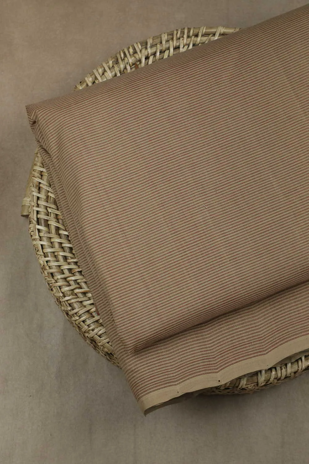 Beige Mangalagiri Cotton Fabric