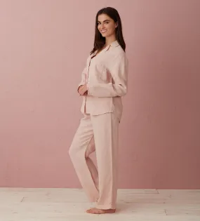 Blush Pink Tilly 100% Linen Pyjama Bottoms