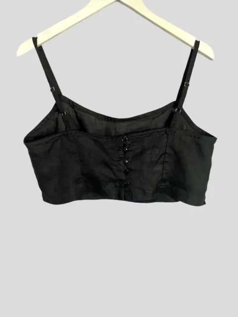 BRALETTE - Black Linen - Best Seller