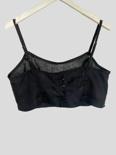 BRALETTE - Black Linen - Best Seller