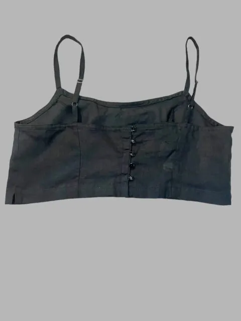 BRALETTE - Black Linen - Best Seller