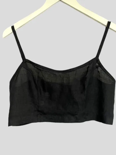 BRALETTE - Black Linen - Best Seller