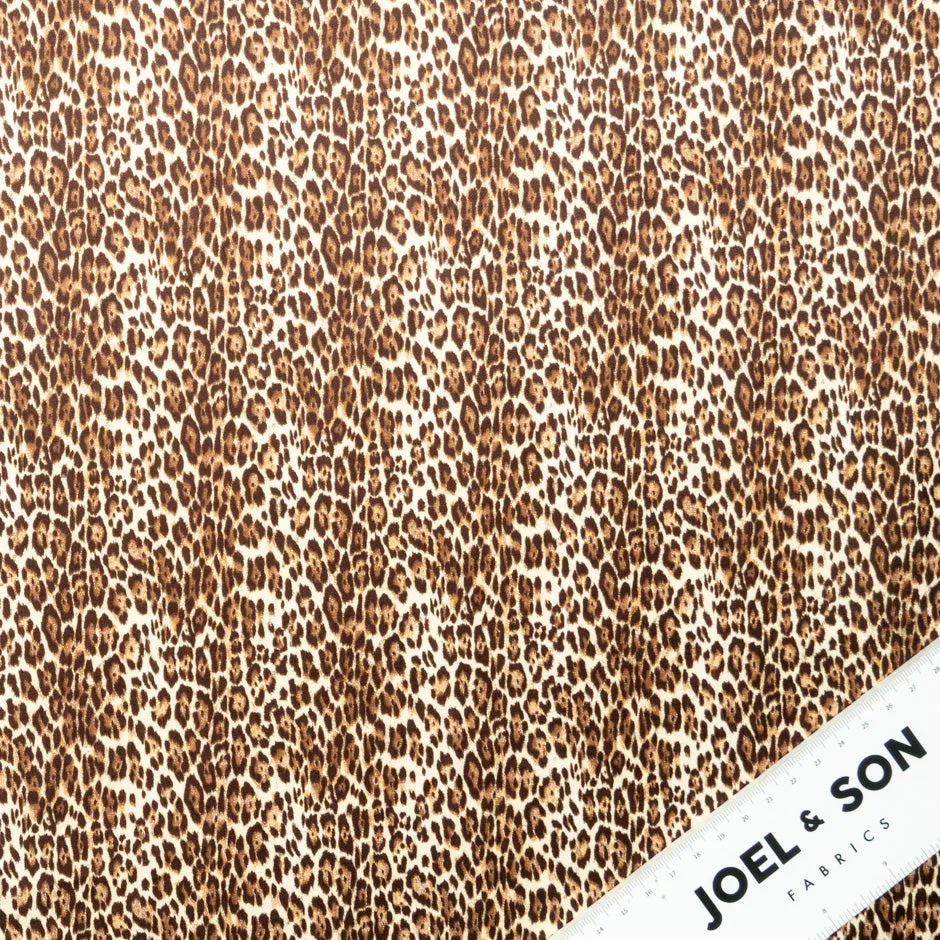 Brown & Beige Animal Printed Stretch Cotton