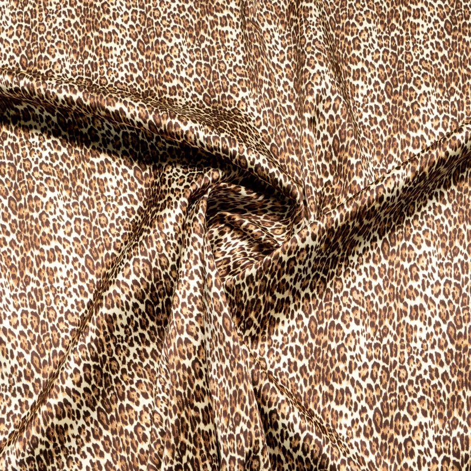 Brown & Beige Animal Printed Stretch Cotton