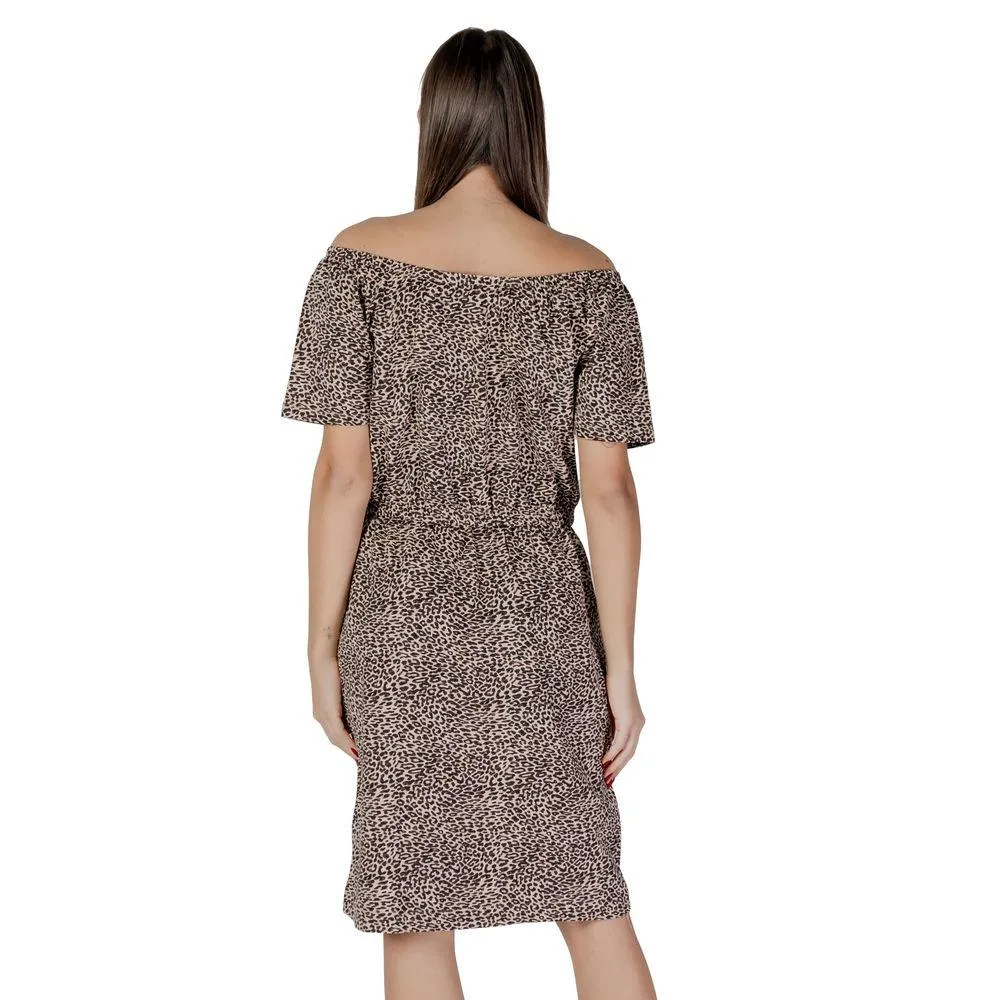 B.Young Beige Cotton Dress