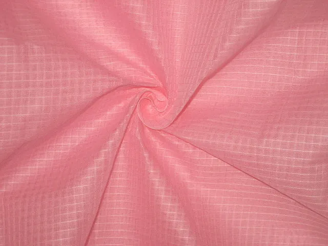 Candy Pink Cotton Organdy Plaids~Width 44&quot;