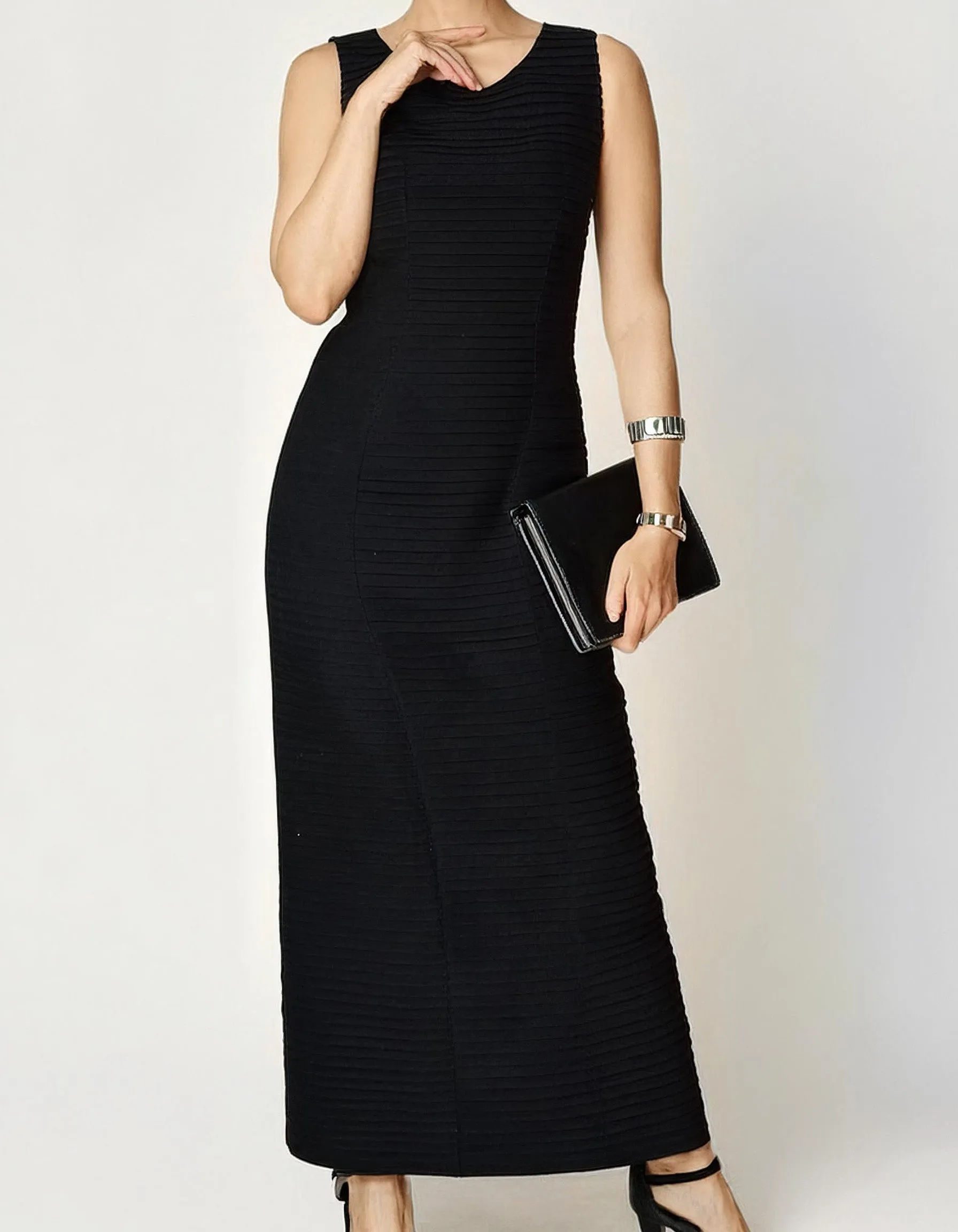 Classic Black Sleeveless A-Line Dress