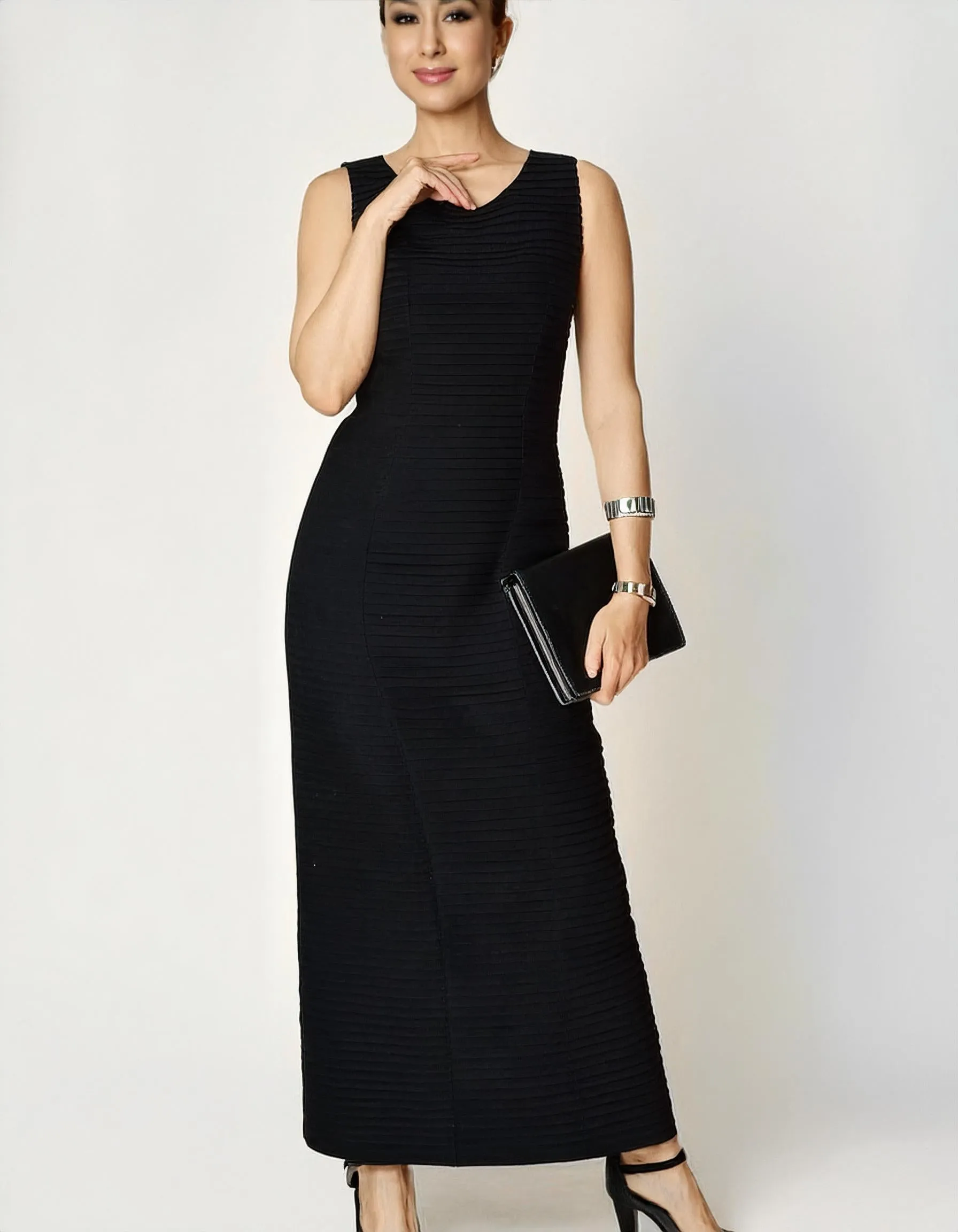 Classic Black Sleeveless A-Line Dress