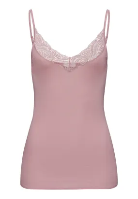 Cotton Delight Lace Trim Cotton Camisole| Woodrose 71836-2312