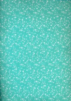 Cotton organdy printed ~small flowers 44 inches