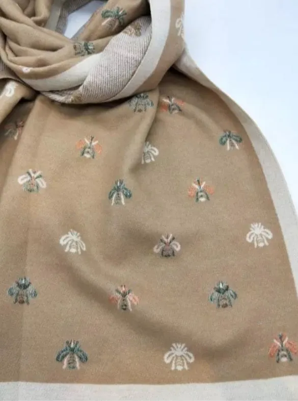 Designer inspired bee winter scarves