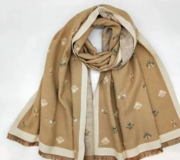 Designer inspired bee winter scarves