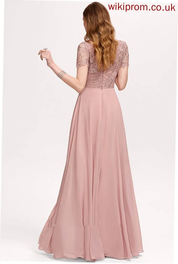 Dresses Round Hadassah Neck Formal Dresses A-line Chiffon