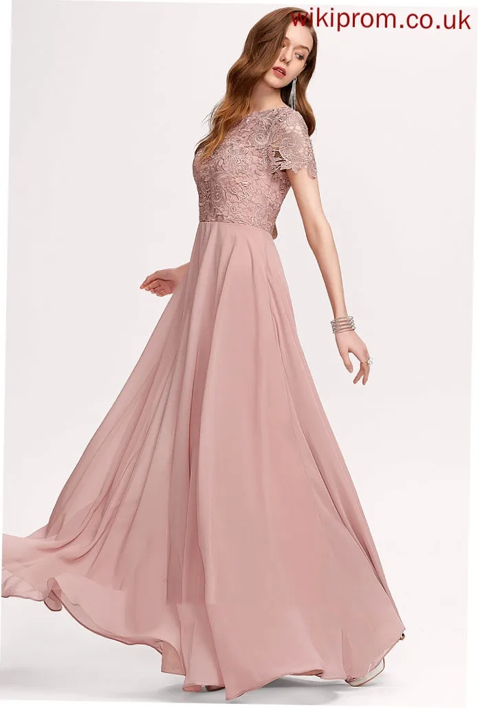 Dresses Round Hadassah Neck Formal Dresses A-line Chiffon