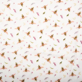 EUROPEAN Digital printed double gauze - Bees - Peach