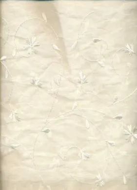 Exclusive ivory 100% cotton organdy fabric 44