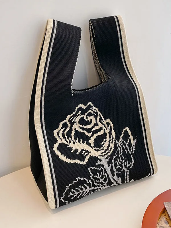 Floral Bags Woven Handbag