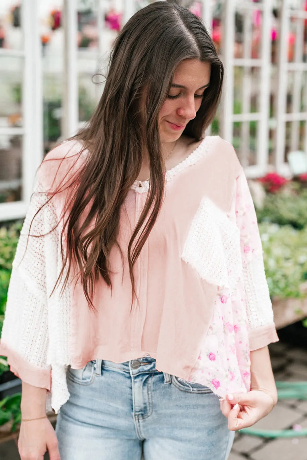 Floral Lace Crochet  Blouse