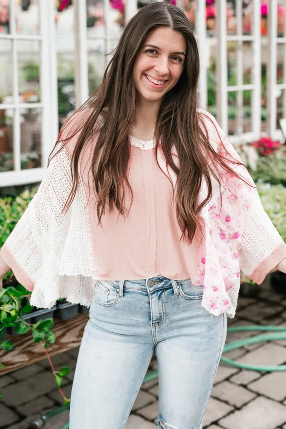 Floral Lace Crochet  Blouse