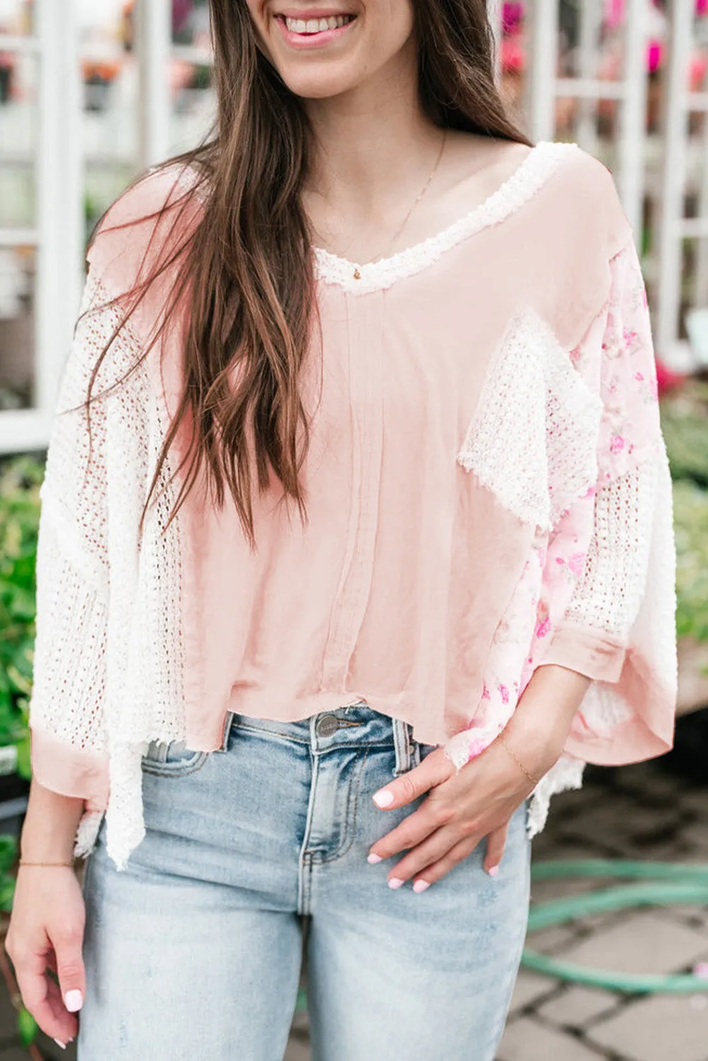 Floral Lace Crochet  Blouse