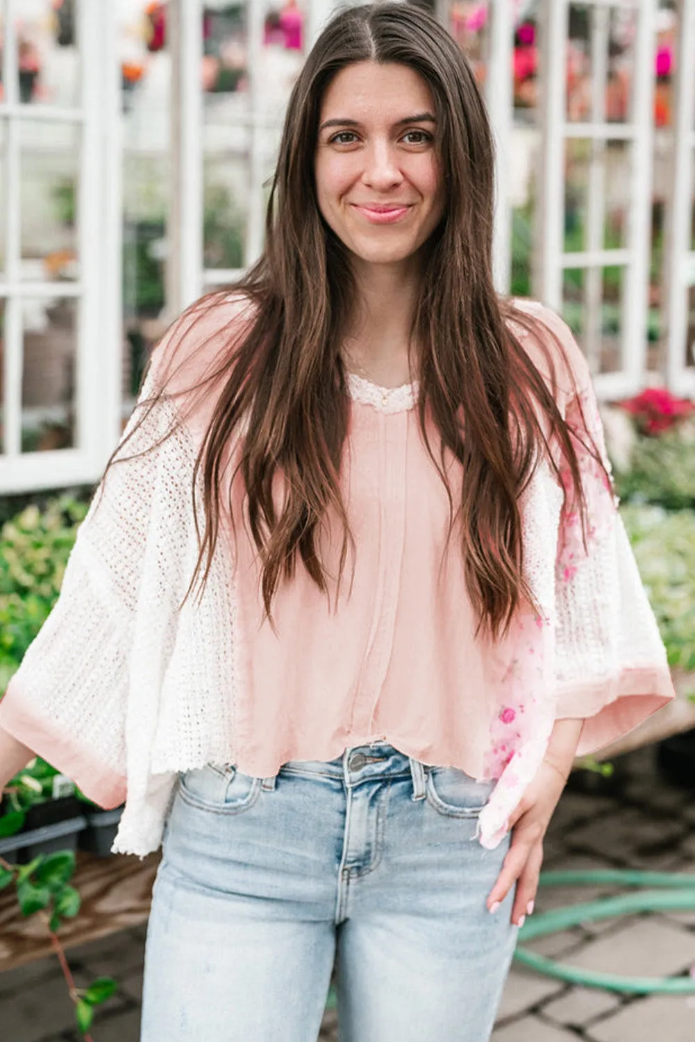 Floral Lace Crochet  Blouse