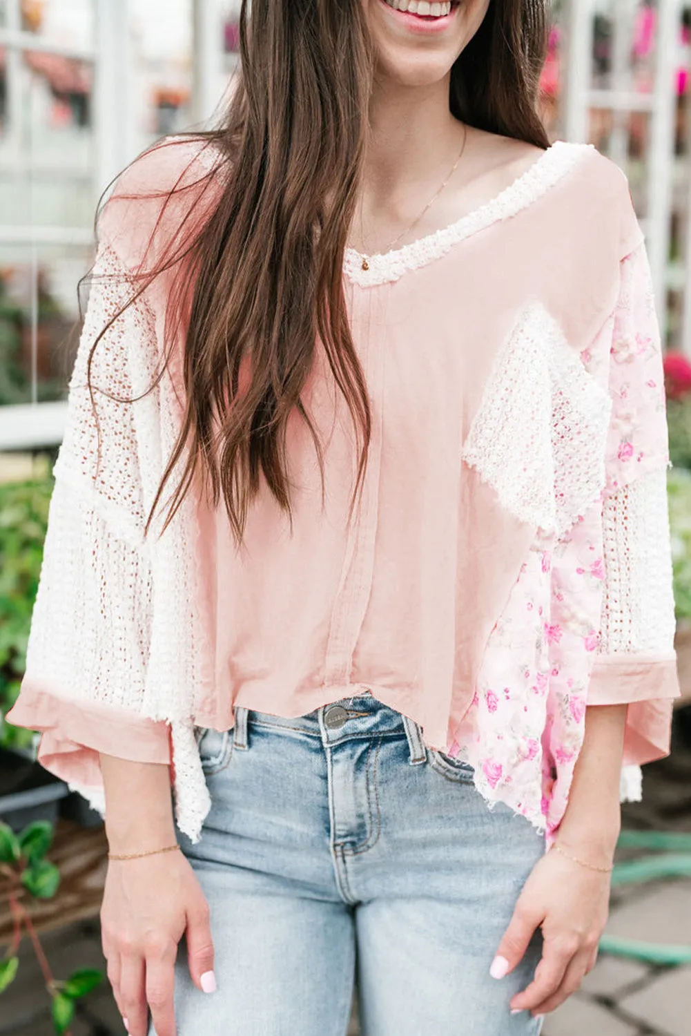 Floral Lace Crochet  Blouse