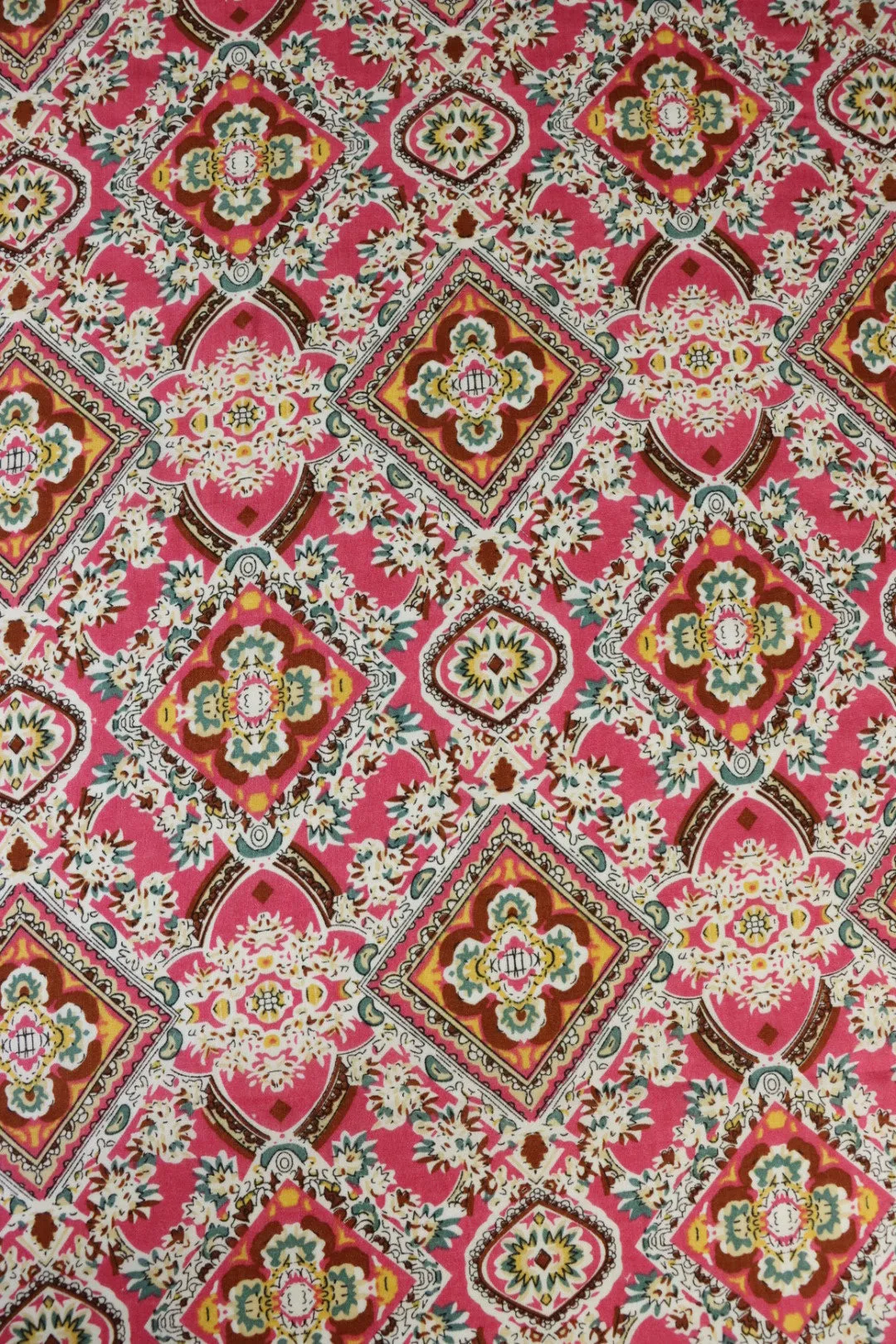 Fuchsia Stained Glass Cotton Lawn