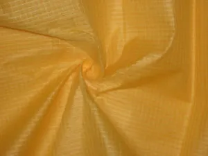 Golden Mango Yellow Cotton Organdy Plaids~Width 44&quot;