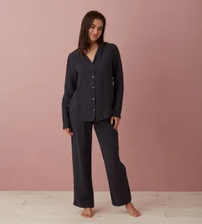 Graphite Tilly 100% Linen Pyjama Bottoms