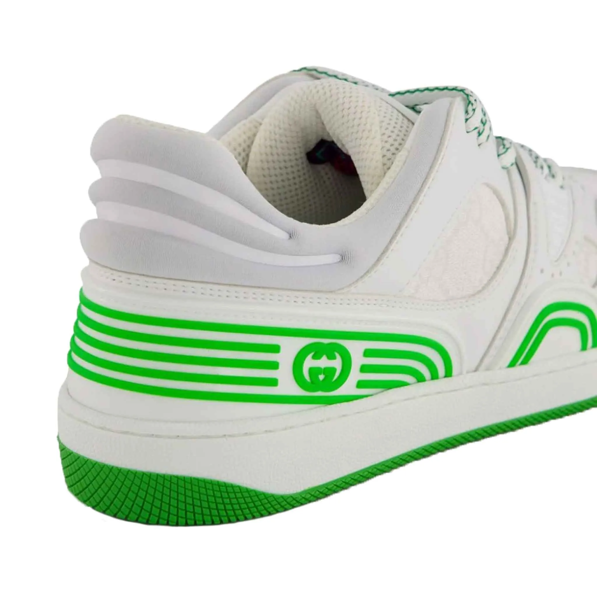 Gucci Baket Low-Top Sneakers in White/Green