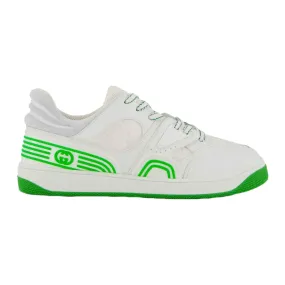 Gucci Baket Low-Top Sneakers in White/Green