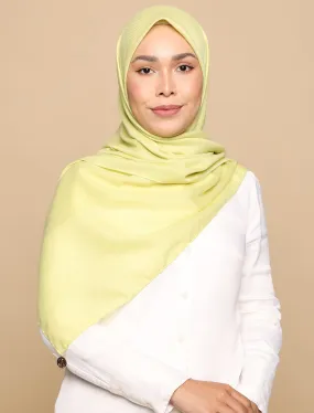 Herringbone Voile Square Scarf - Lime