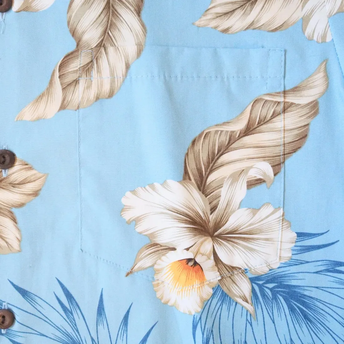 Hibiscus Joy Blue Hawaiian Cotton Fabric by the Yard