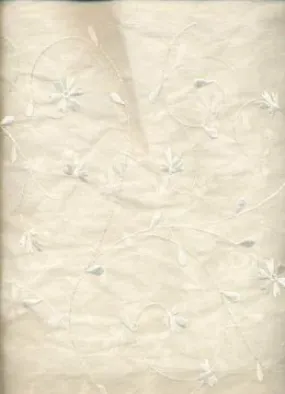 ivory 100% cotton organdy fabric 44