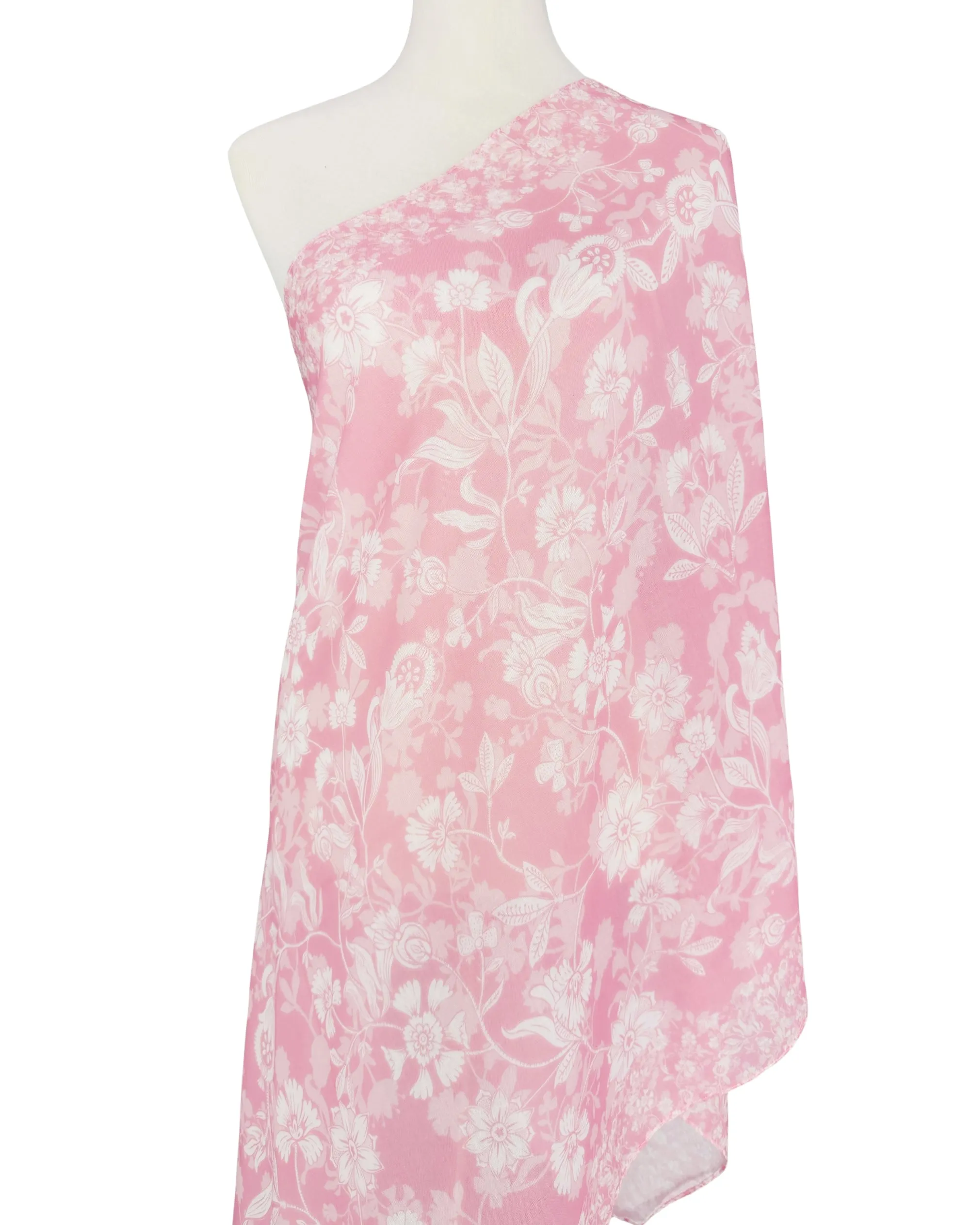 JC0711-101-1 Pink Boho Floral Scarf