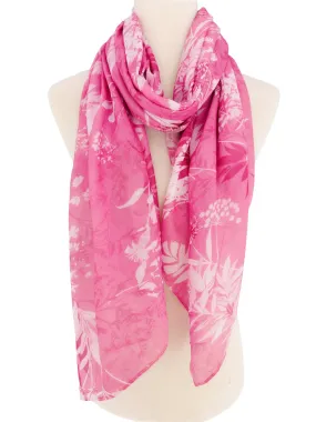 JC071196 Pink Wildflower Scarf