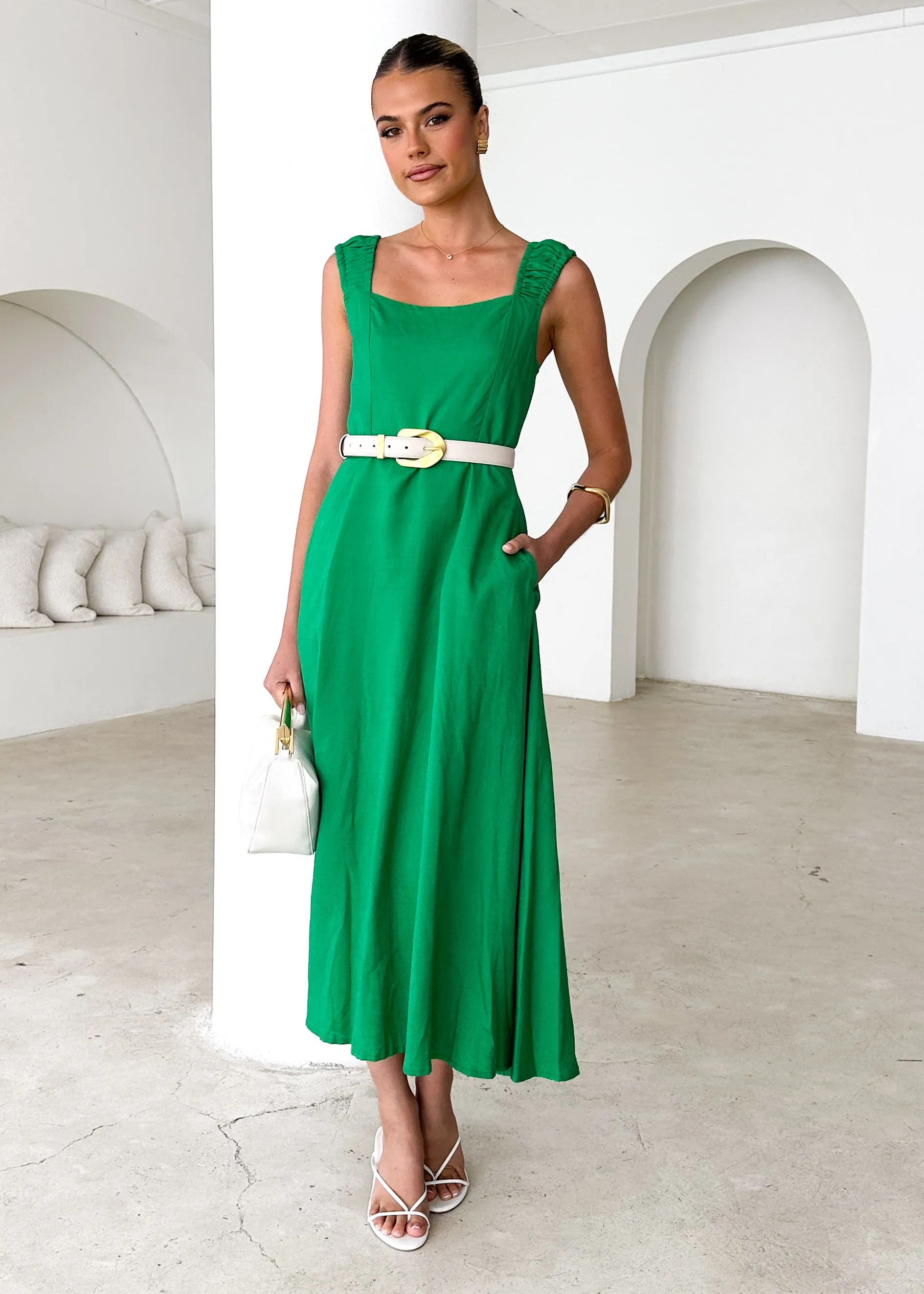 Lila Midi Dress - Green