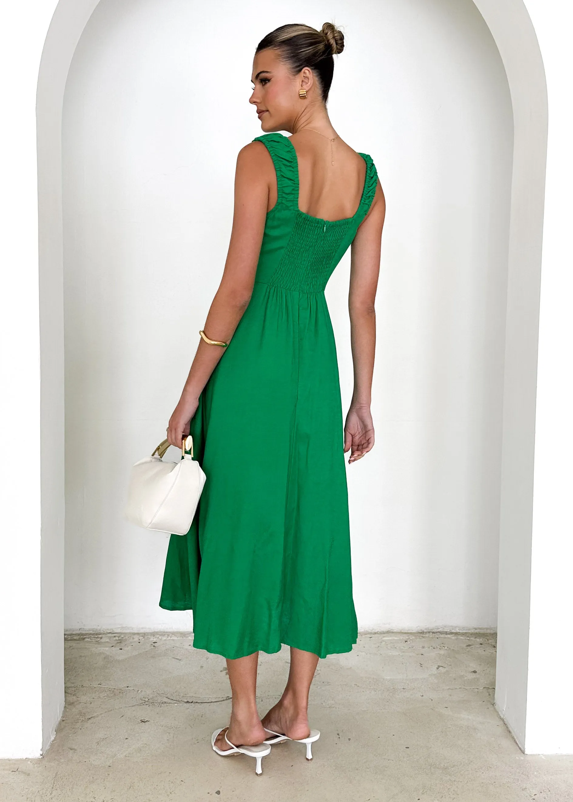 Lila Midi Dress - Green