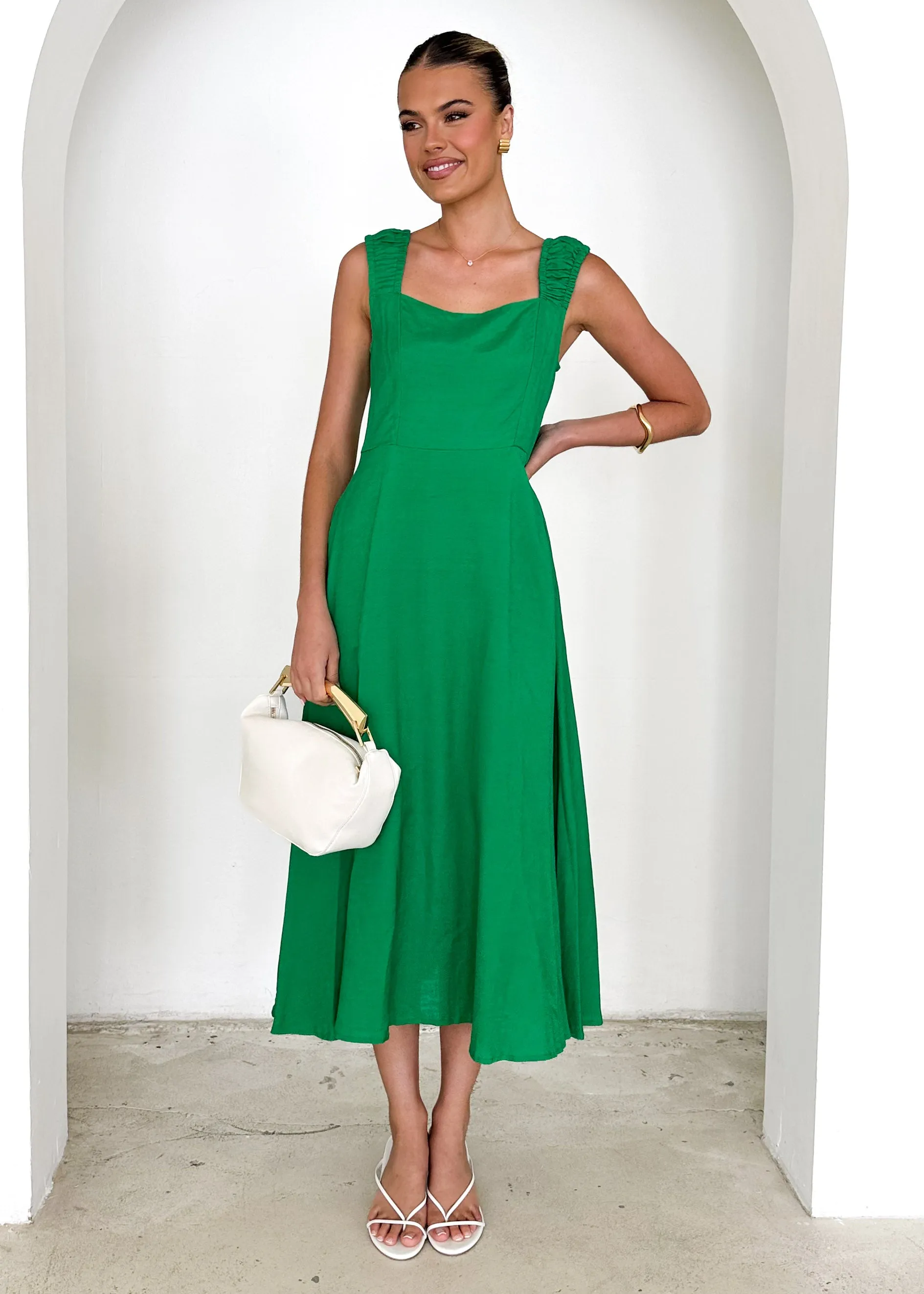 Lila Midi Dress - Green