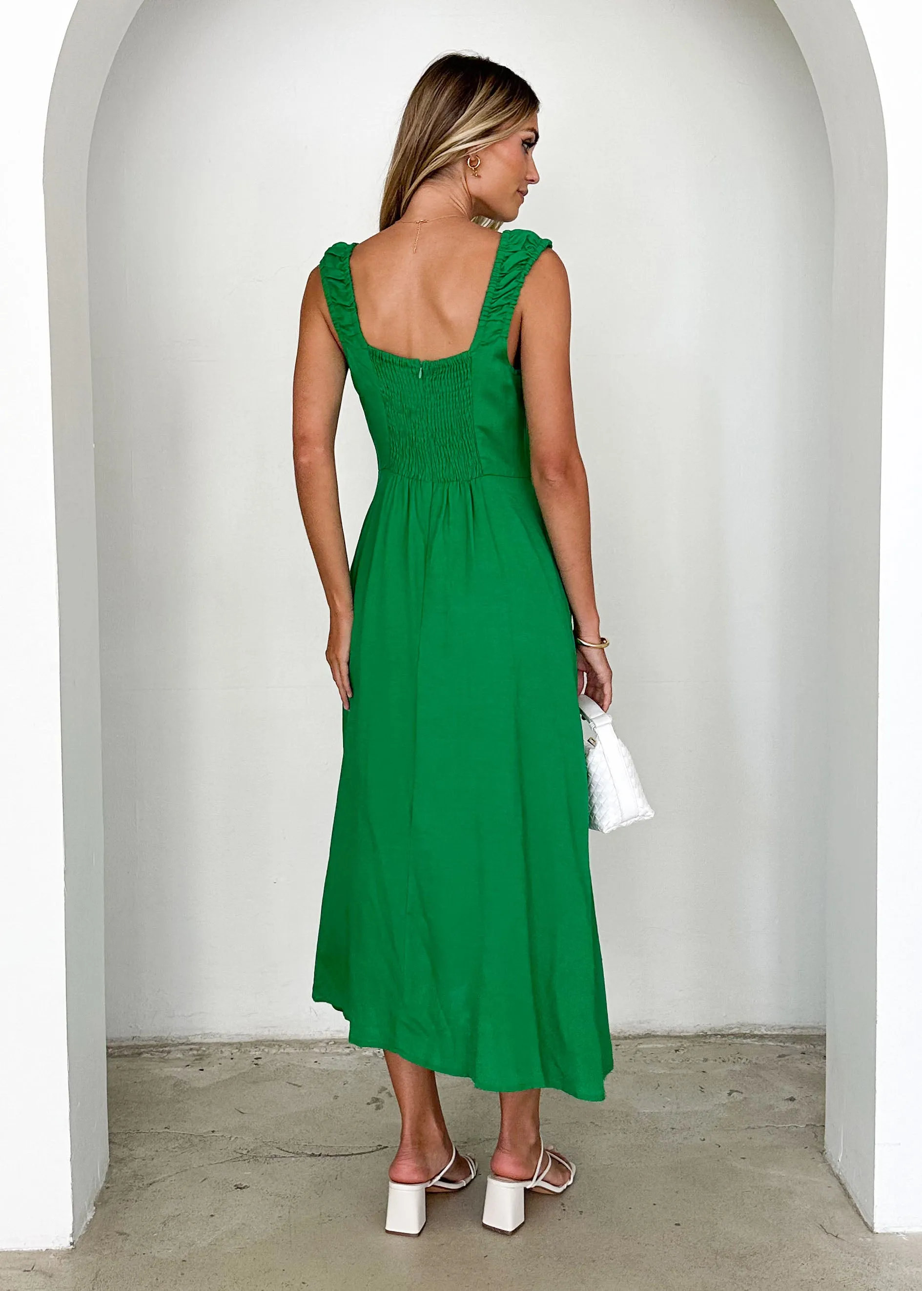 Lila Midi Dress - Green