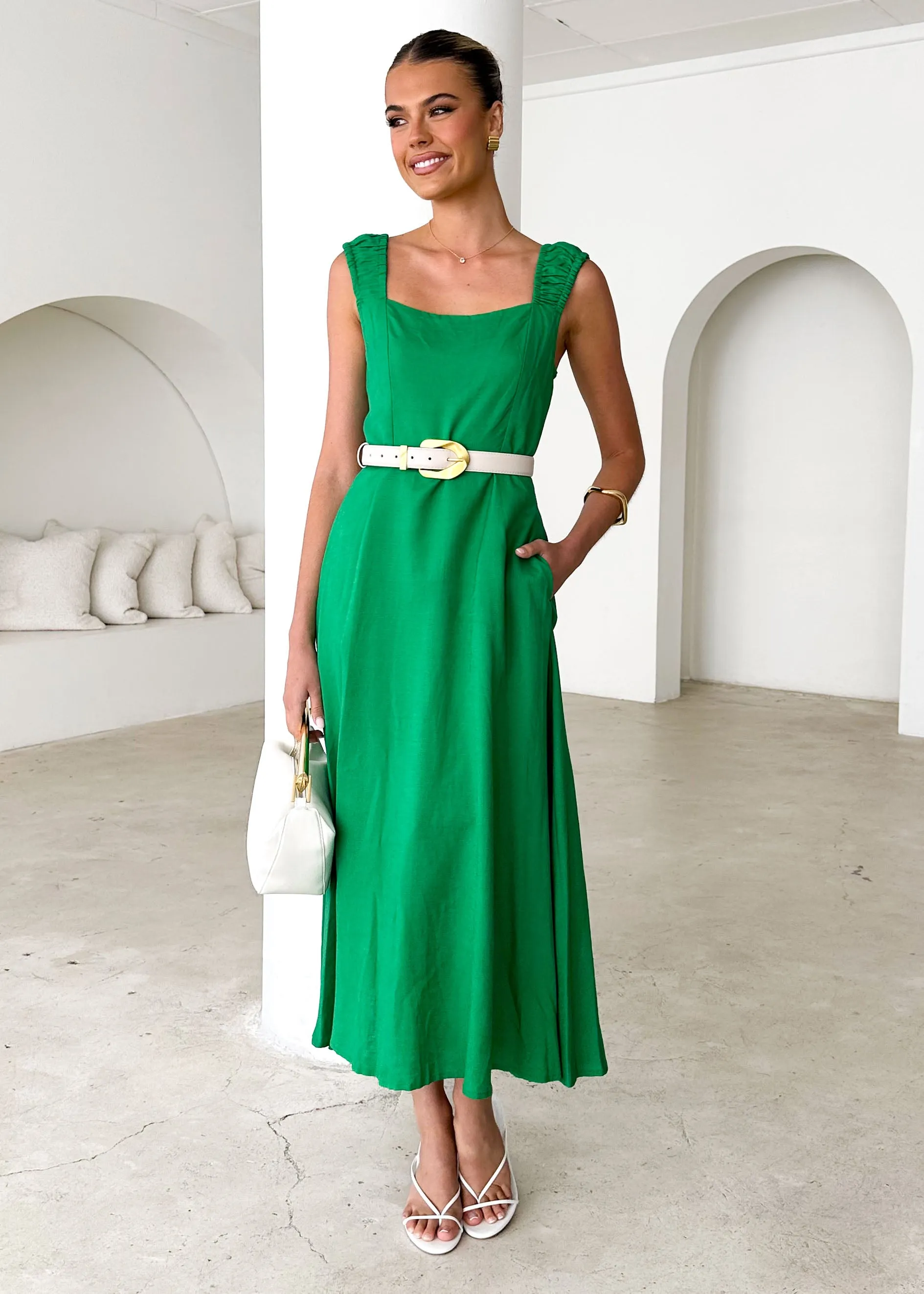 Lila Midi Dress - Green