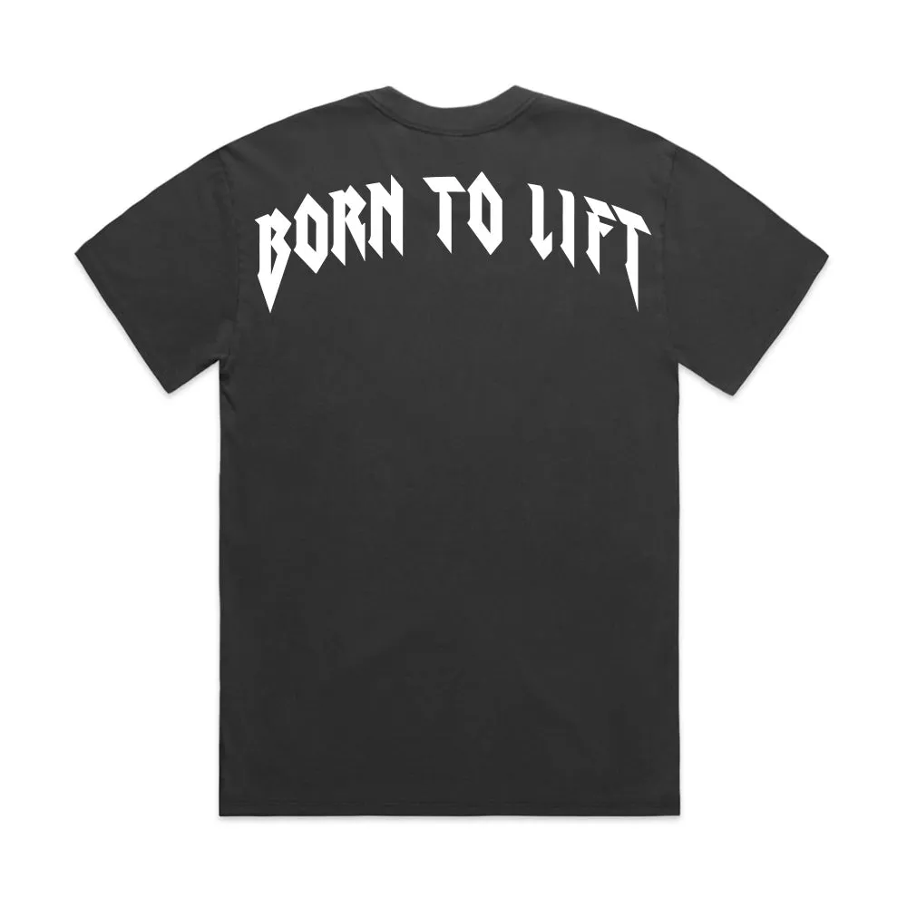 Men's ''BORN TO LIFT'' Oversized Heavy weight Short-Sleeve T-Shirt