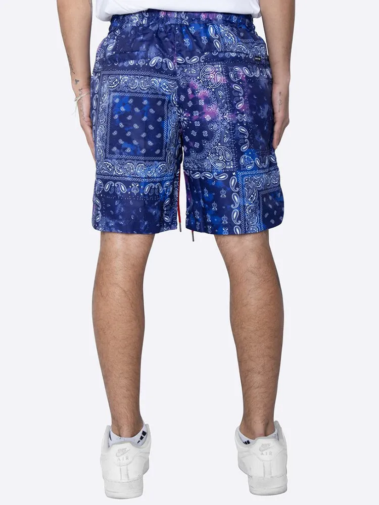 Men's Breathable Print Elastic Waist Beach Shorts